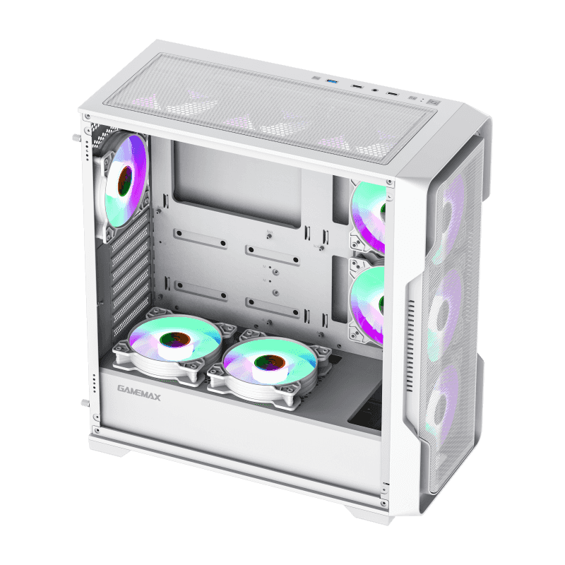 GameMax Siege White E-ATX Mid-Tower Gaming Case GameMax Siege White E-ATX Mid-Tower Gaming Case